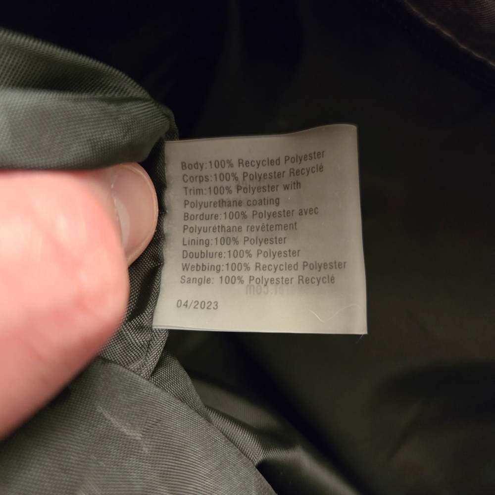 Victoria's Secret Sport Cinch Tote Gray Marl Water Resistant Zip Travel Gym Bag - Picture 7 of 10